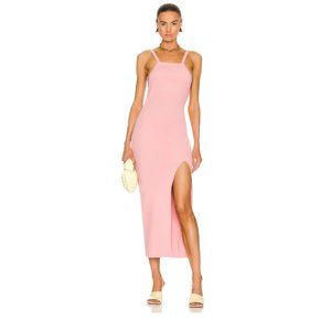Zeynep Arcay Halter Neck Midi Knit Dress Pink US 0 FR 34 XS NWOT